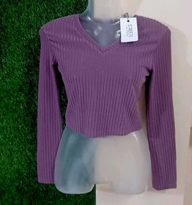 Lavender Knit Strreet 9 Top
