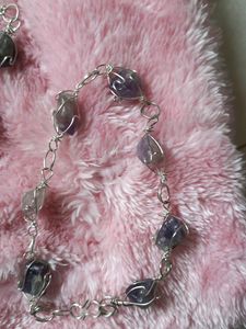 Colored Stone Accessories Including Necklace, Bracelet And Earrings