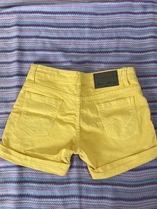 F21 Sunset yellow Denim Shorts
