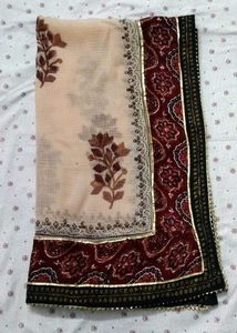 Maroon Pant Suit With Elegant Dupatta