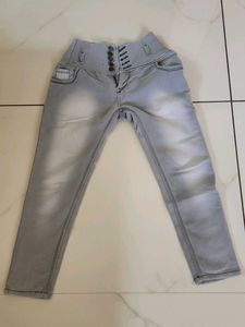 High-Waisted Denim Jeans