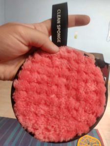 Pink Makeup Remover Clean Sponge