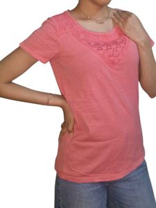 Peach Lace T-Shirt