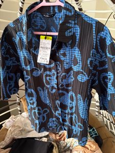 Zudio Black &amp; Blue Print Shirt