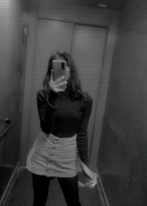 Button Front Mini Skirt