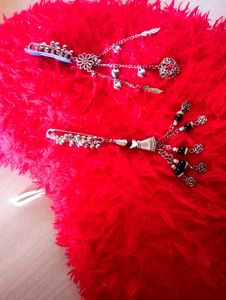 Combo New Handmade Oxidised Material Saree Pin