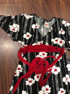 Floral Print Wrap Dress