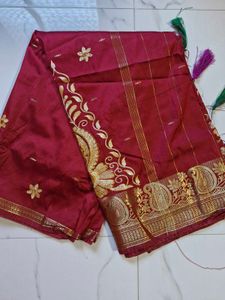 Elegant Maroon Saree