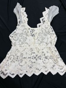 Vintage White Lace Top