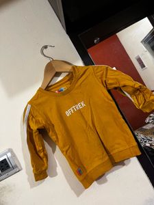 Kids Long Sleeve Mustard T shirt and pants