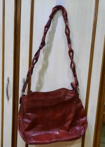Red Leather Handbag