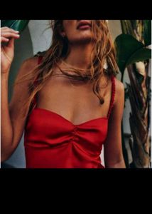Red Satin Maxi Dress