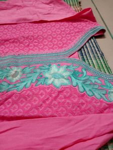Pink Embroidered Kurta Set