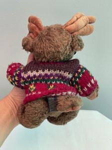 Moose Stuffed Animal with Sweater