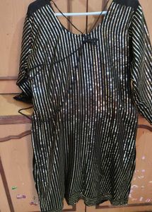 New Black Fully Party Wear Kurta