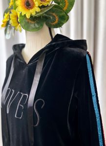 Korean Velvet Hoodie Dress