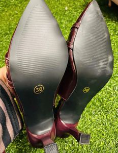 Burgundy Slingback Heels