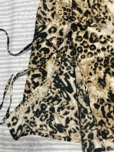 Leopard Print Midi Skirt