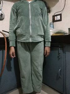 Green Velour Loungewear Set