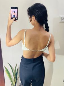 Backless Satin Top