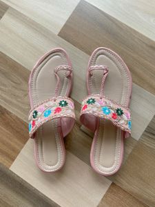 Floral Embroidered Ethnic Flats
