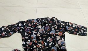 Floral Print Full Length Dress