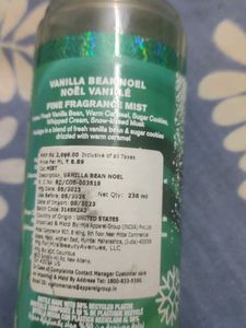 bbw Vanilla Bean Noel Mist 10ml