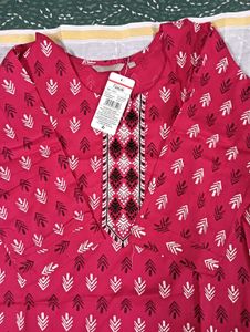 Stylish Pink Printed Kurta