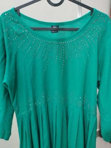 Emerald Green Kurti Long