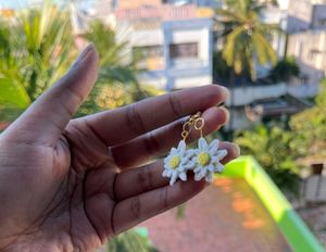 Handmade Floral Clay Earrings Elegant &amp; Lightweigh