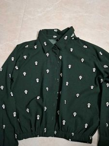 Panda Print Button-Down Shirt