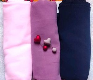 Premium Chiffon/Georgette Hijab + 2 Pins Free