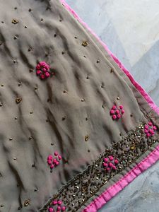 Womans Pretty Stone Kurta Set With Shall