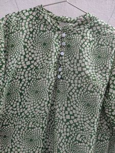 Green Patterned Top