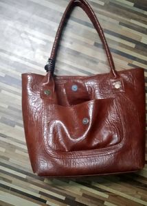 Brown Leather Tote Bag