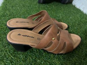 Hi-altitude Brown Slide Sandals - Size 5