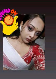 Elegant White &amp; Red Saree