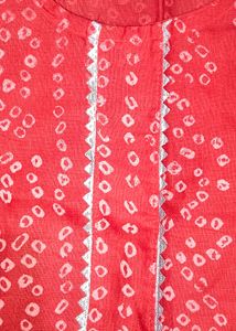 Red Bandhani Kurta