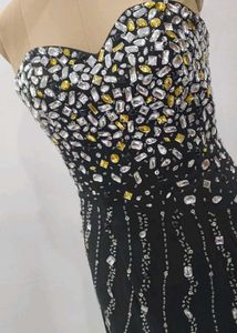 Elegant Black Embellished Gown