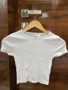 H&M White Croptop Women