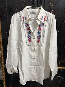 Embroidered Button-Down Shirt