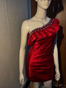 Red One-Shoulder Dress