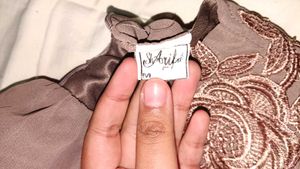 🍂Elegant brown  Floral Embroidered Dress🍂