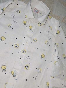 Cute Bear Print Shirt