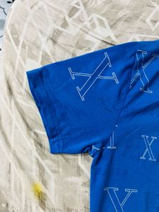 A|X Armani Exchange Blue Graphic Tee