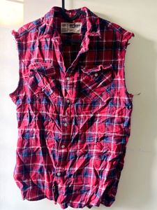 Urban Pipeline Plaid Flannel Vest