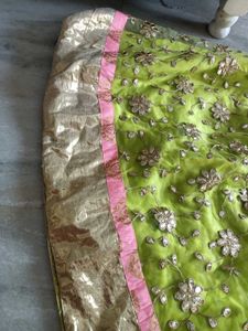 Green Embroidered Lehenga Choli