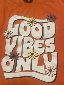 Orange Good Vibes Crop Top