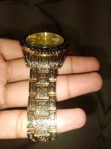 Ornate Gold Rolex Oyster Perpetual Date