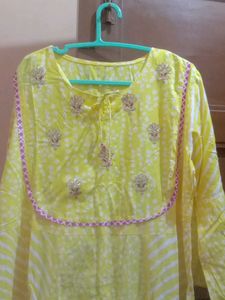 Yellow Embroidered Tunic